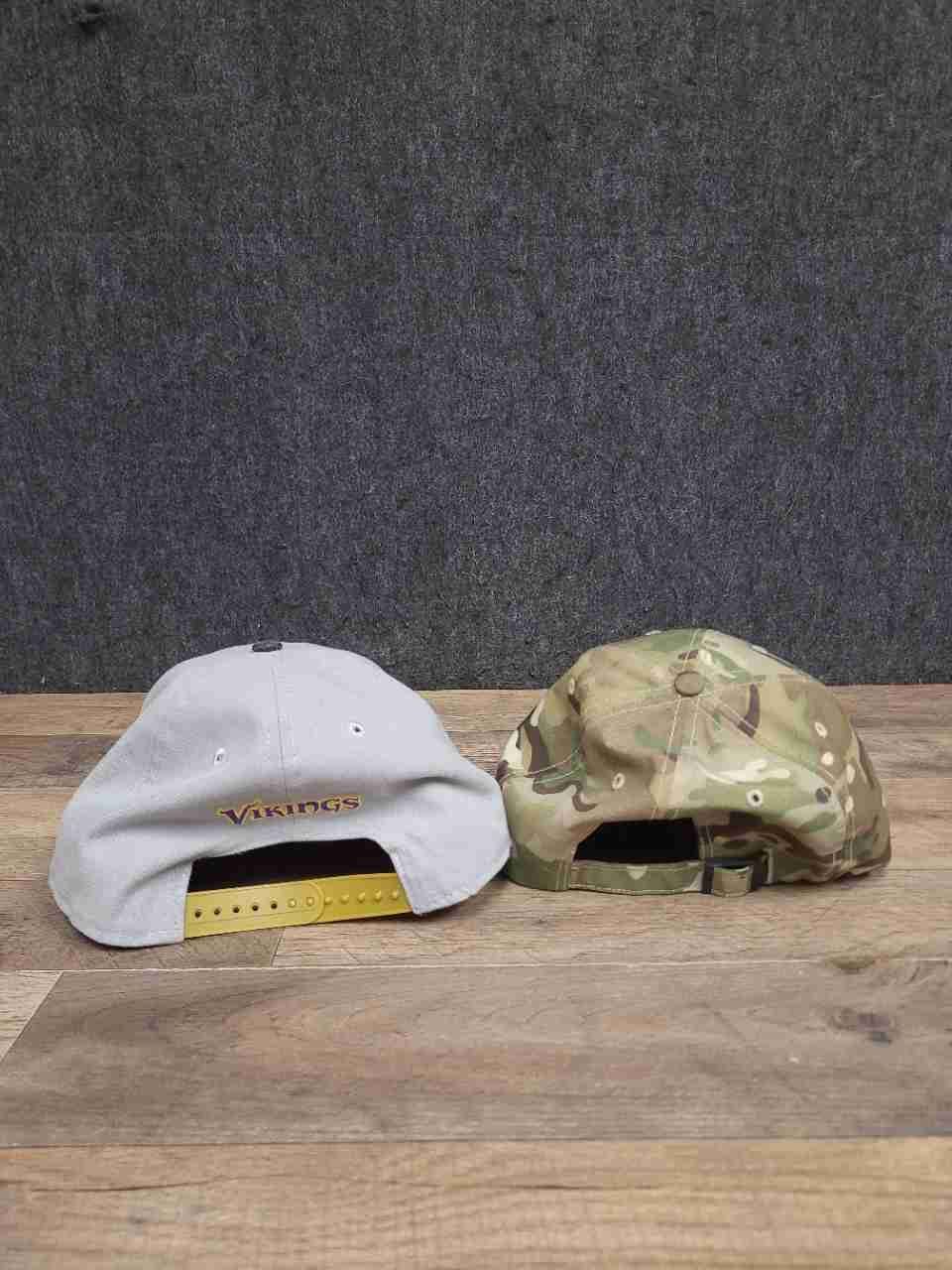 New Era & '47 Brand Men's Minnesota Vikings Hats Lot Gray Camo Snapback OSFM