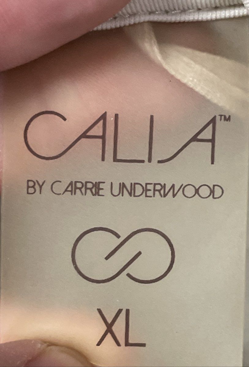 Calia Women's Beige Full Zip Mock Neck Utility Jacket Pockets Sz XL