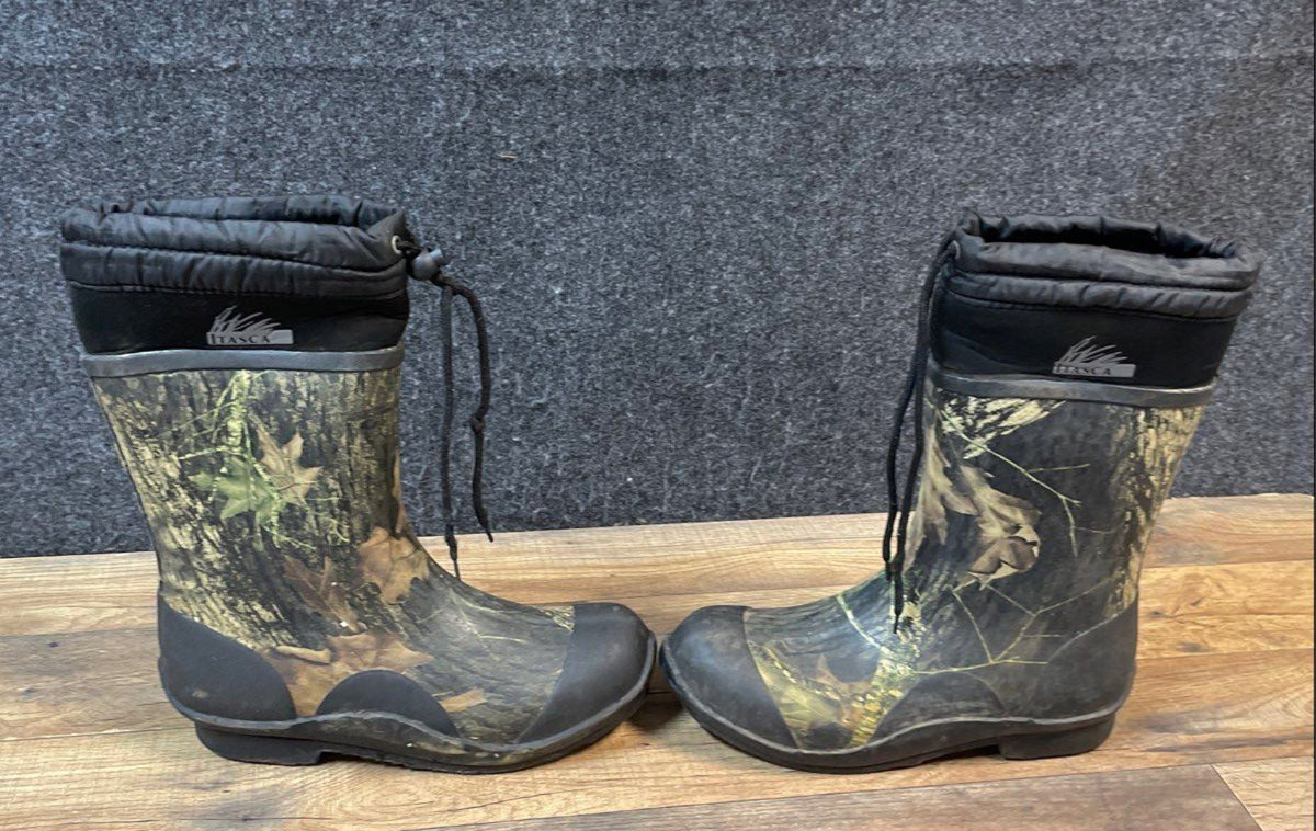 Itasca Stock 689200 Camo Rubber Winter Hunting Boots Size 8