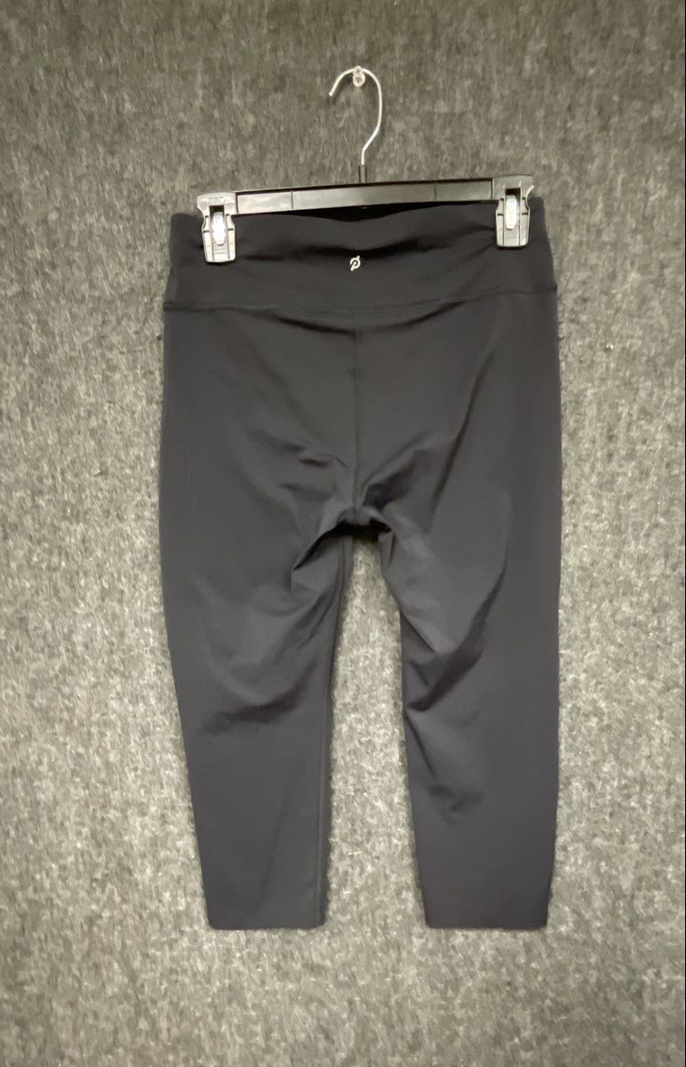 Peloton Women's Black High Waisted Cropped Leggings Capris Yoga Pants Sz M