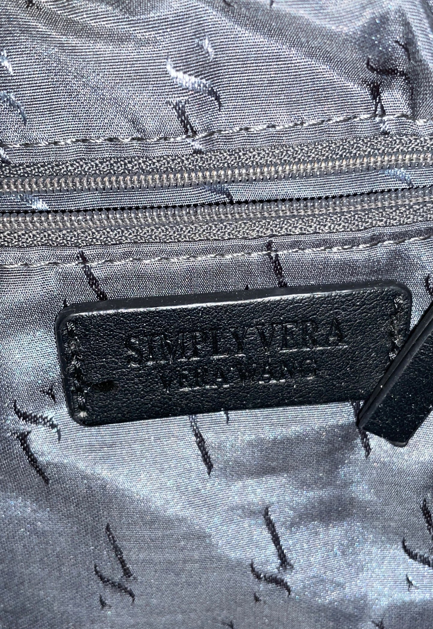Simply Vera Vera Wang Black Pleated Shoulder Bag Crossbody Handbag