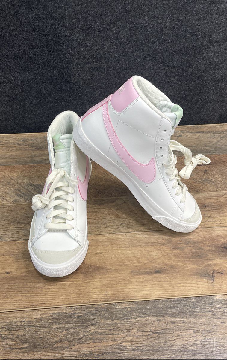 Nike Blazer Mid 77 GS White Pink Seafoam High Top Sneakers Size 7Y DA4086-106