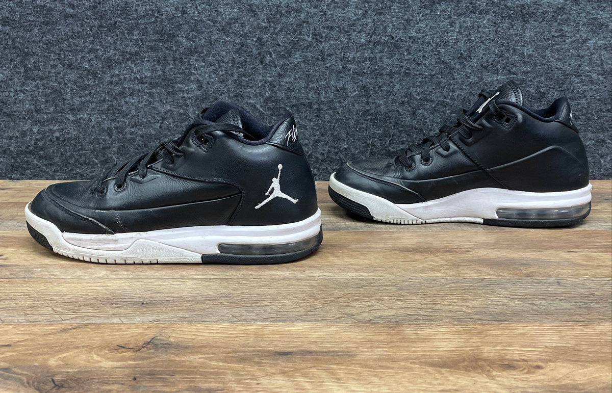 Nike Air Jordan Flight Origin Black White Leather Sneakers Youth Size 6Y