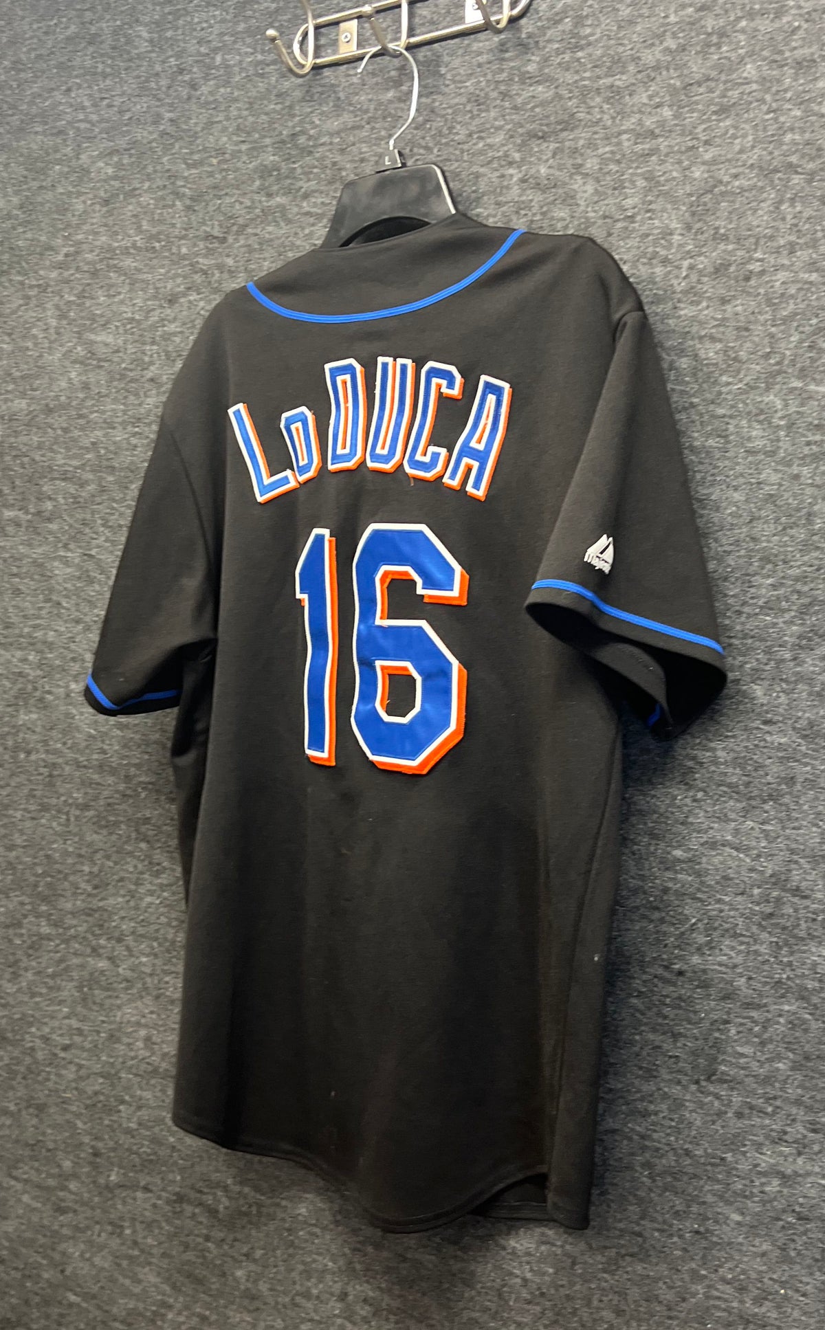 Majestic Men's New York Mets Paul Lo Duca #16 Black Baseball Jersey Size XL