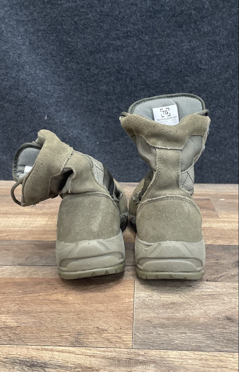 TacticalGear.com Sage Green 8" Suede Nylon Tactical Duty Boots Size 7.5W