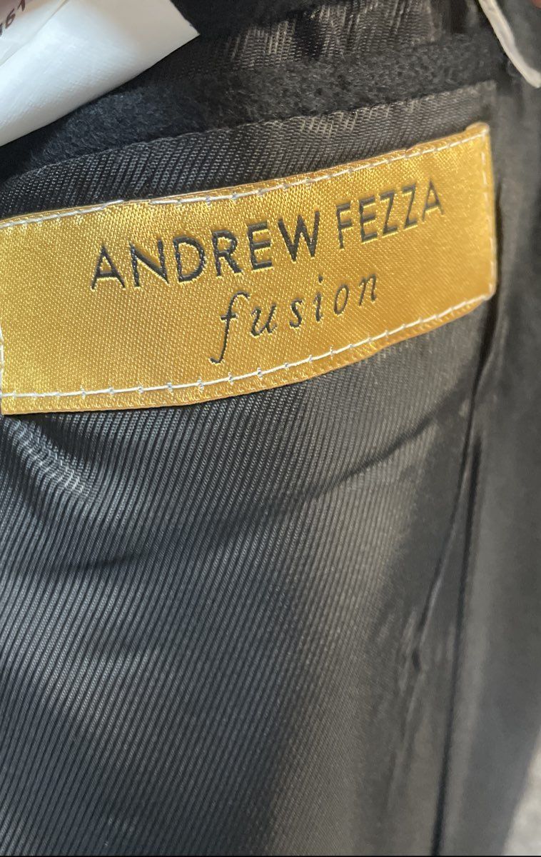 Vintage Y2K Andrew Fezza Fusion Men's Black 3-Button Blazer Sport Coat Sz 42R