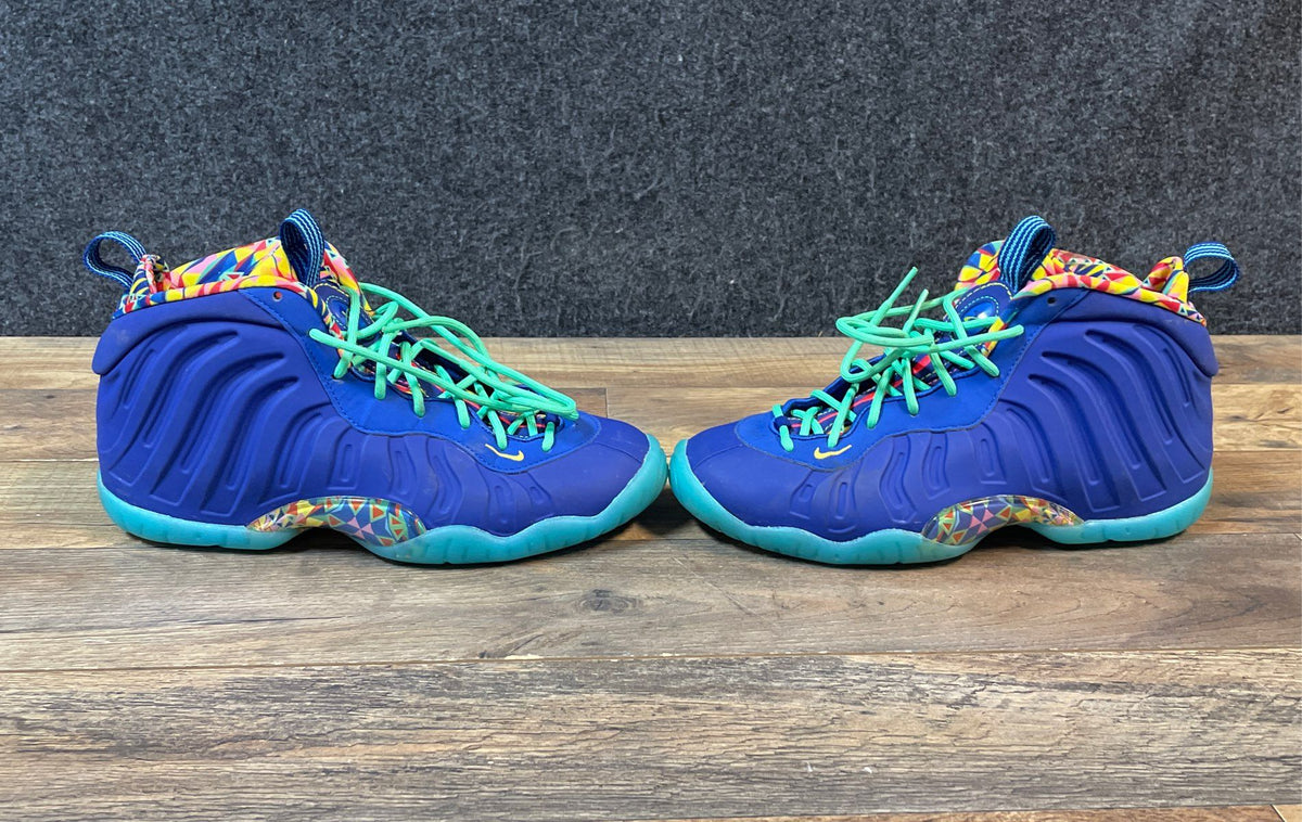 Nike Little Posite One Kaleidoscope Deep Royal Blue GS Size 6.5Y