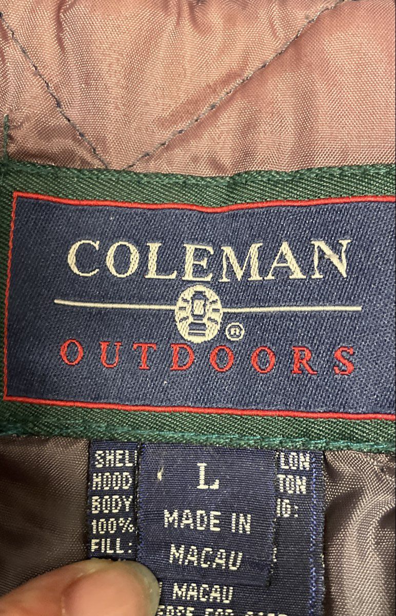Vintage 90s Coleman Men's Black Anorak Half Zip Hooded Pullover Jacket