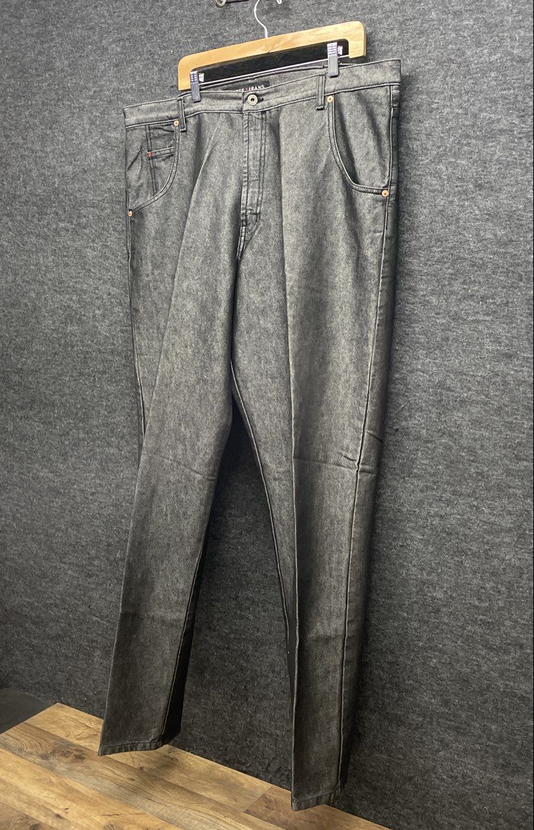 Vintage 90s Guess Men's Gray Coated Denim Jeans Made in USA Sz 42x34