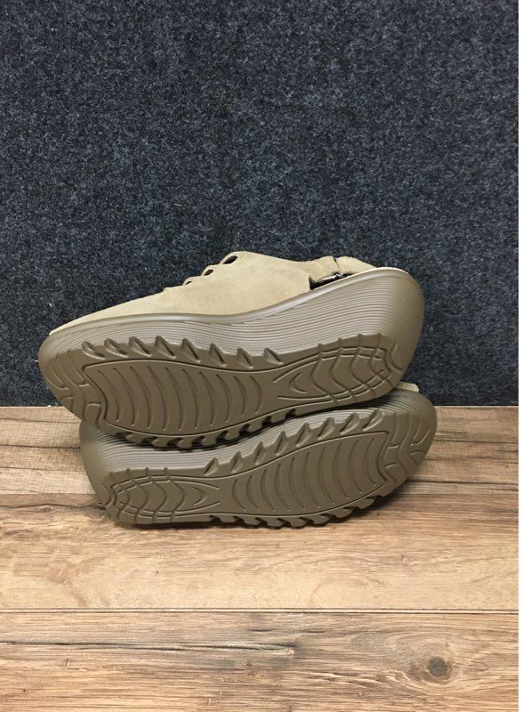 Skechers Vinyasa Amber Glow Wedge Sandals Dark Taupe Women's Size 8.5