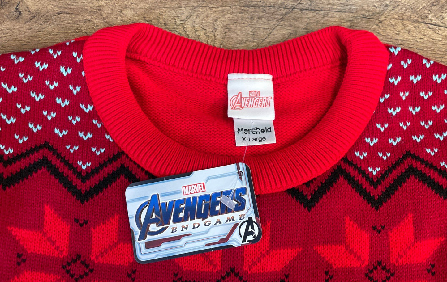 Marvel Men's Iron Man Christmas 3000 Sweater Avengers Endgame NWT XL