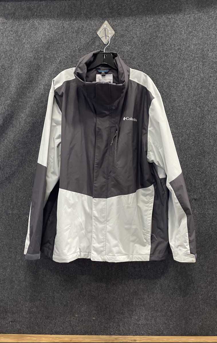 Columbia Men's Grey Omni-Tech Interchange Colorblock Full Zip Jacket Shell Sz XL