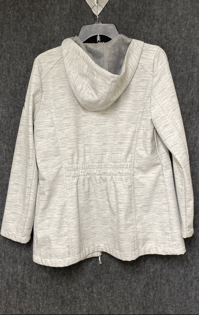 ZeroXposur Women's Gray Heather Sherpa Fleece Lined Softshell Hoodie Jacket Sz M