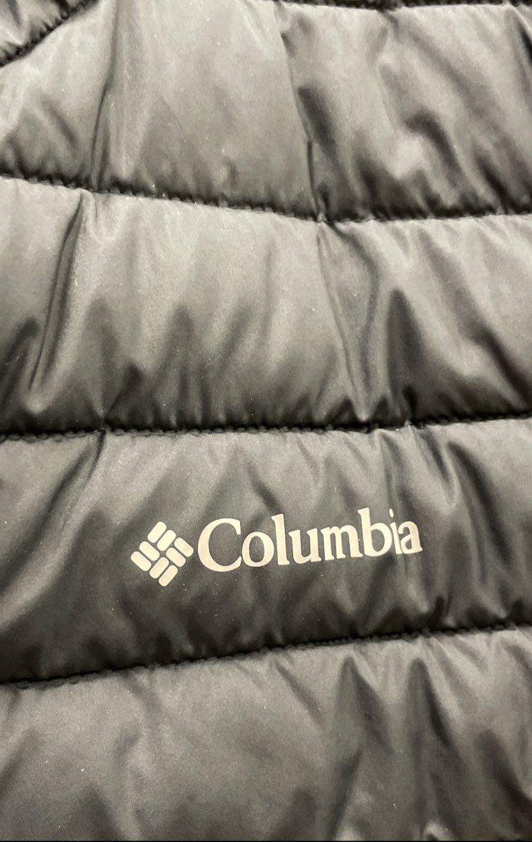 Columbia Men's Powder Lite Vest Black Omni-Heat White Claw Logo Puffer Sz XL