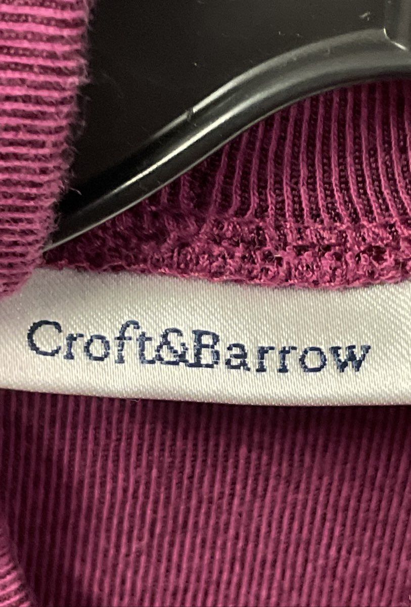 Croft & Barrow Women's Purple Mock Neck Tank Top Ribbed Cotton Blend Sz M