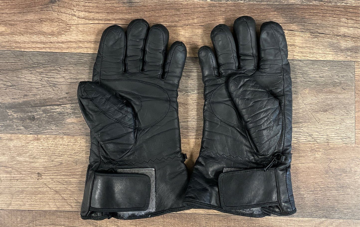 Harley-Davidson Black Leather Motorcycle Gauntlet Gloves Unmarked Size