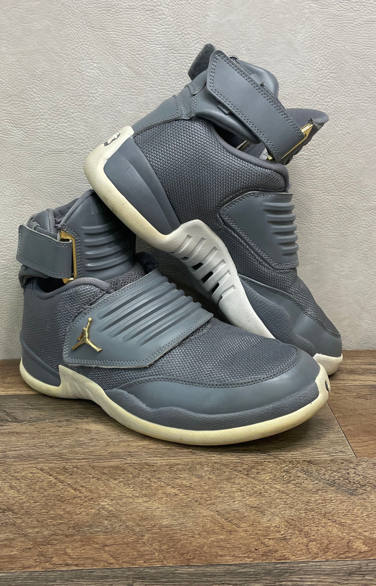 Nike Jordan Generation Cool Grey Gold Basketball Shoes Men's Size 9
