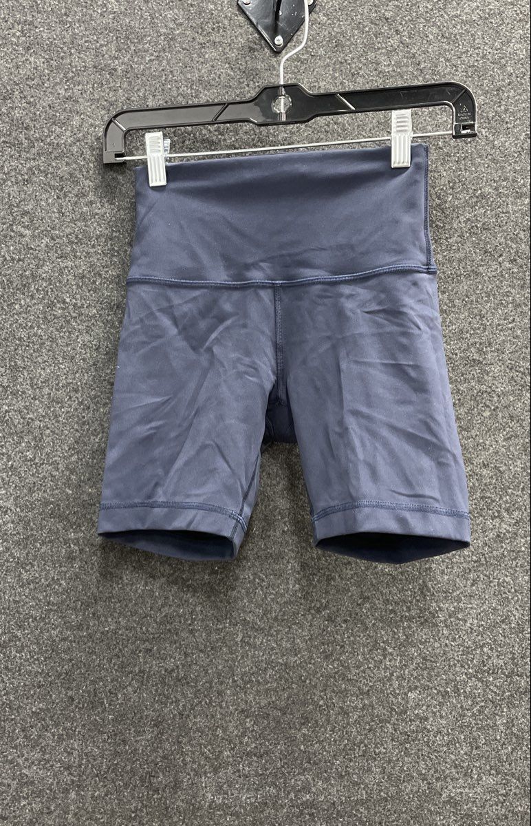 Lululemon Women's Navy Blue High-Rise Athletic Biker Yoga Gym Shorts