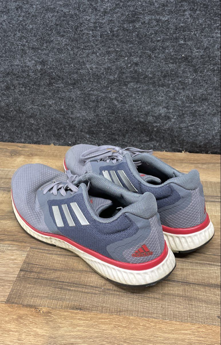 Adidas Mana Bounce Grey Red Running Shoes Men's Size 9