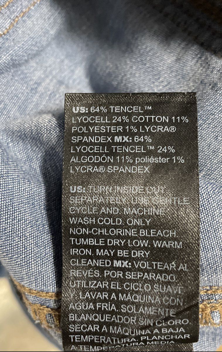 White House Black Market Women's Blue Tencel Blend Mid-Rise Cargo Jeans Sz 0