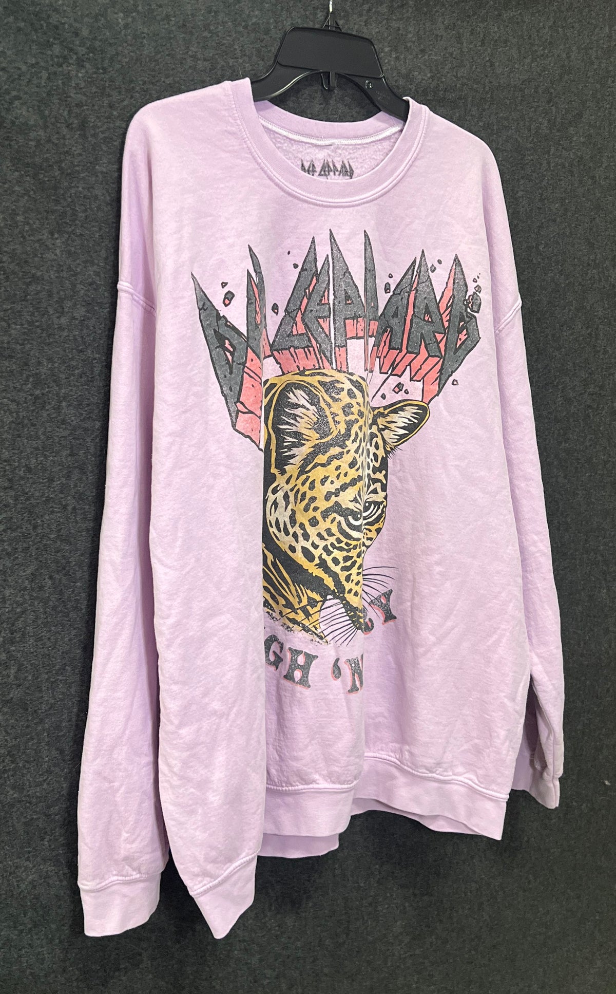 Def Leppard Lavender High 'N' Dry 1981 Tour Graphic Crewneck Sweatshirt