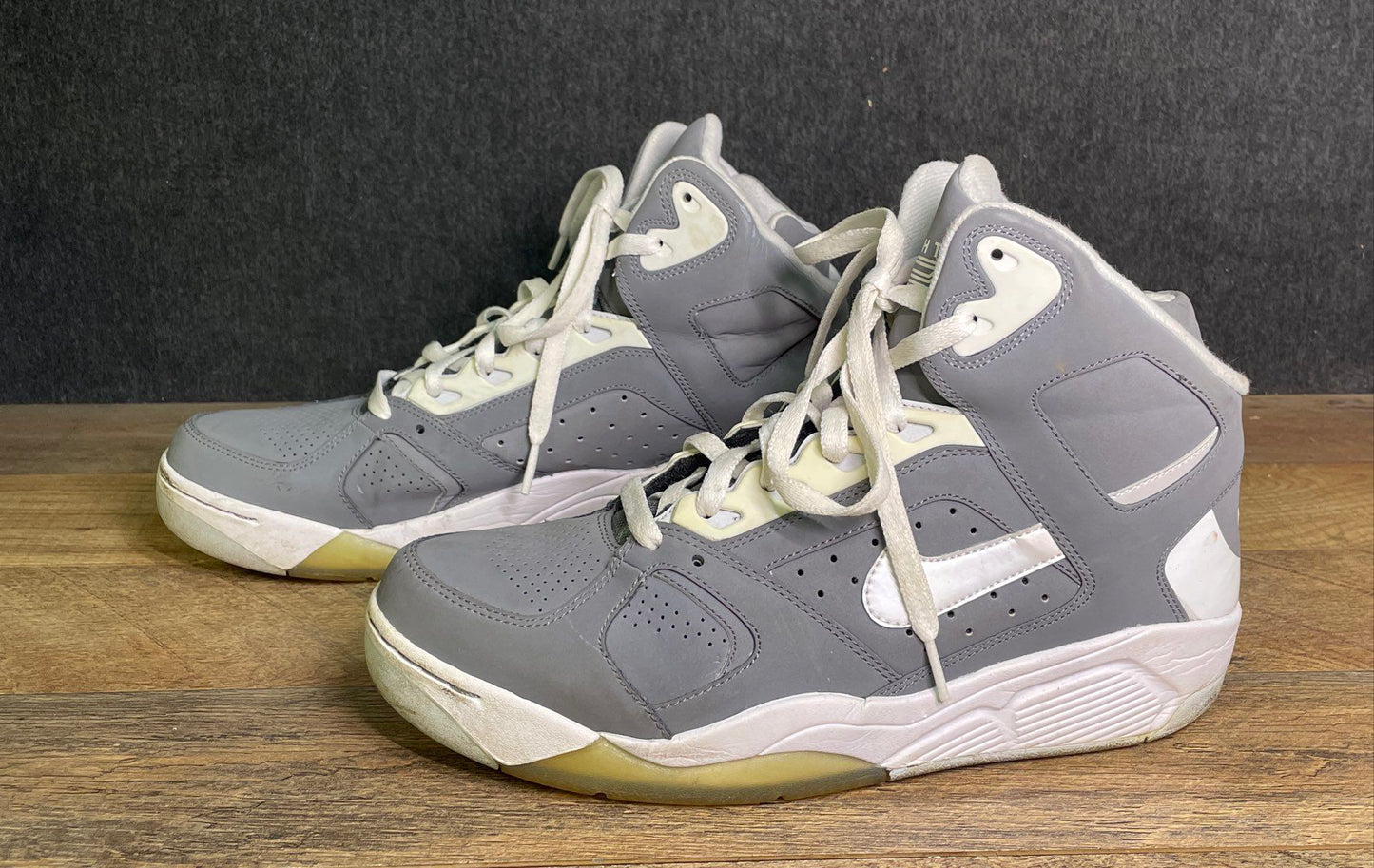 Nike Air Flight Lite High Cool Grey Pure Platinum White Size 10.5