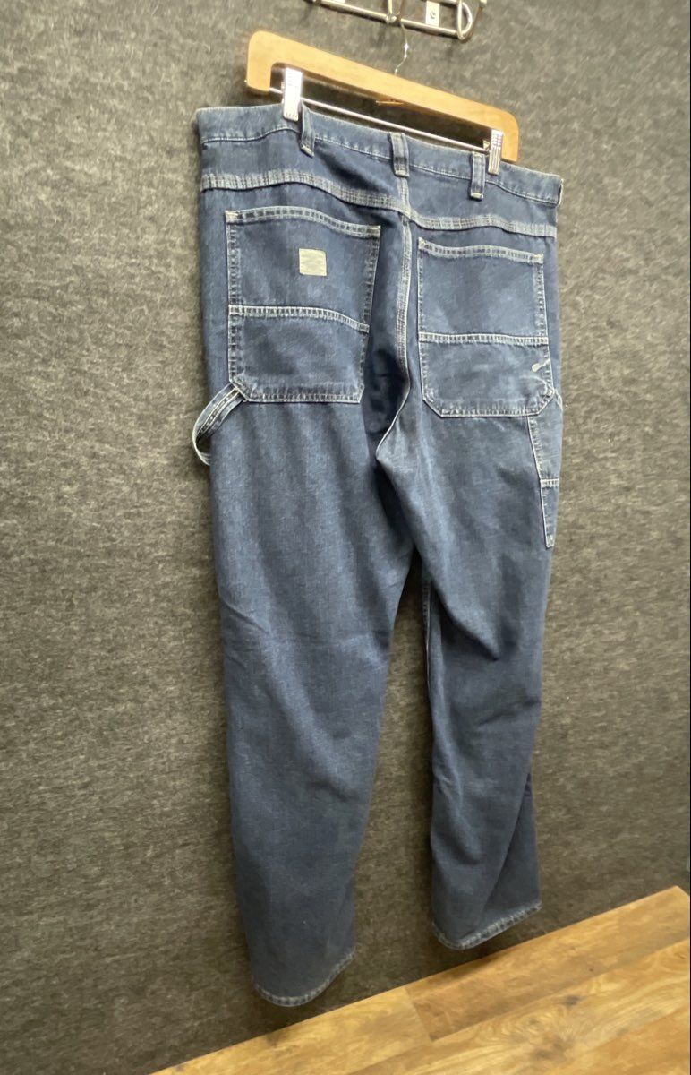 Lee Men's Dark Blue Carpenter Denim Utility Workwear Jeans Sz 38x34