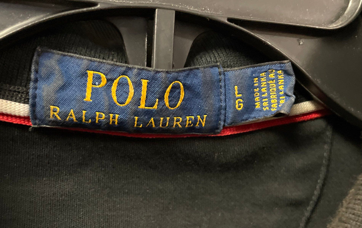Polo Ralph Lauren Men's Black Tipped Short Sleeve Polo Golf Shirt Size L