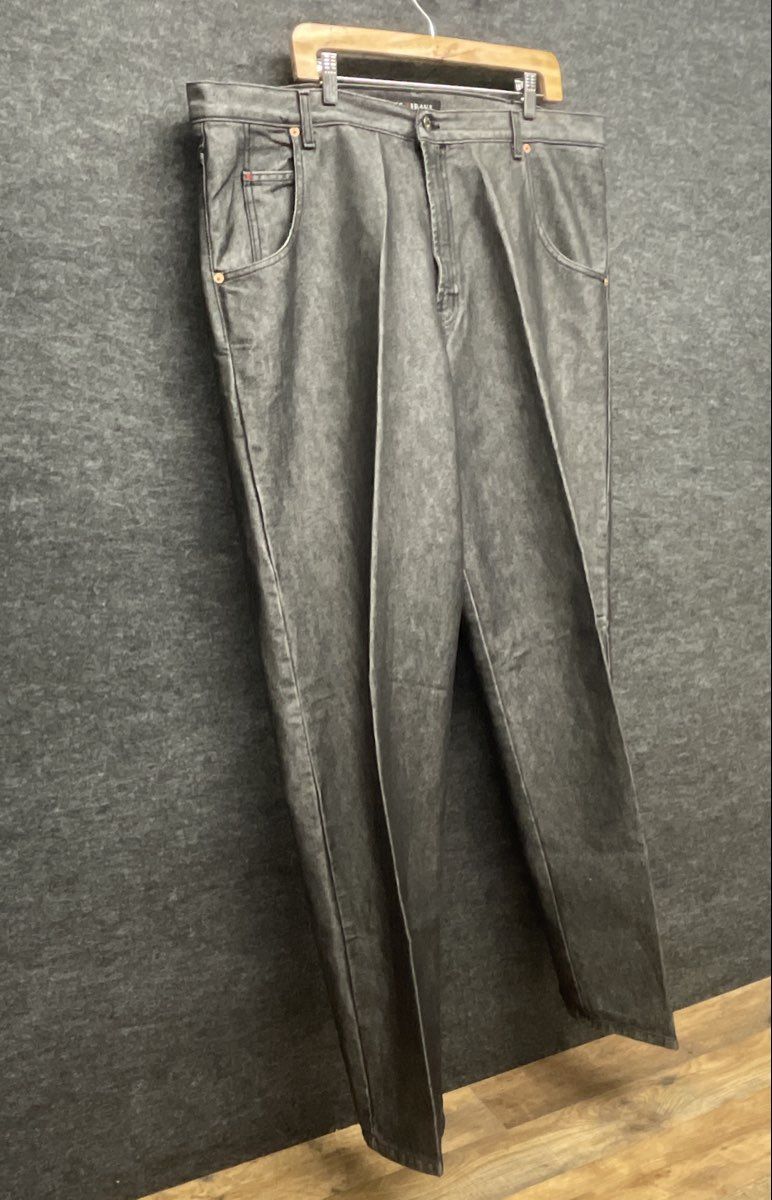 Vintage 90s Guess Men's Gray Coated Denim Jeans Made in USA Sz 42x34
