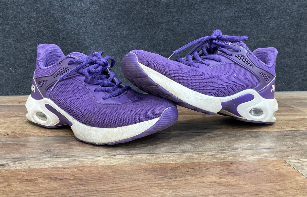 Running Air Purple White Knit Air Cushion Sneakers Women's Sz EUR 36