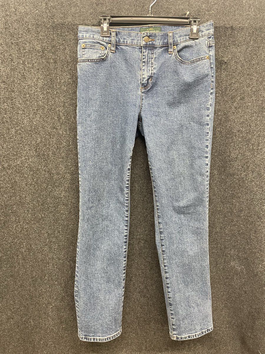 Lauren Ralph Lauren Women's Blue Straight Leg Stretch Jeans Size 10