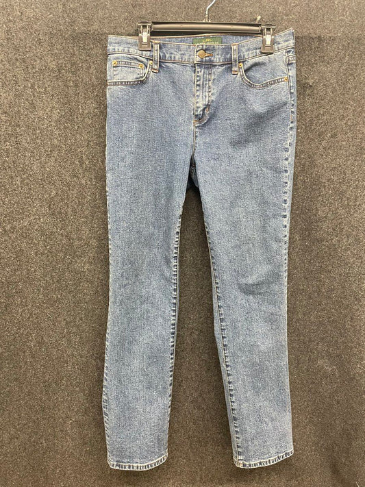 Lauren Ralph Lauren Women's Blue Straight Leg Stretch Jeans Size 10