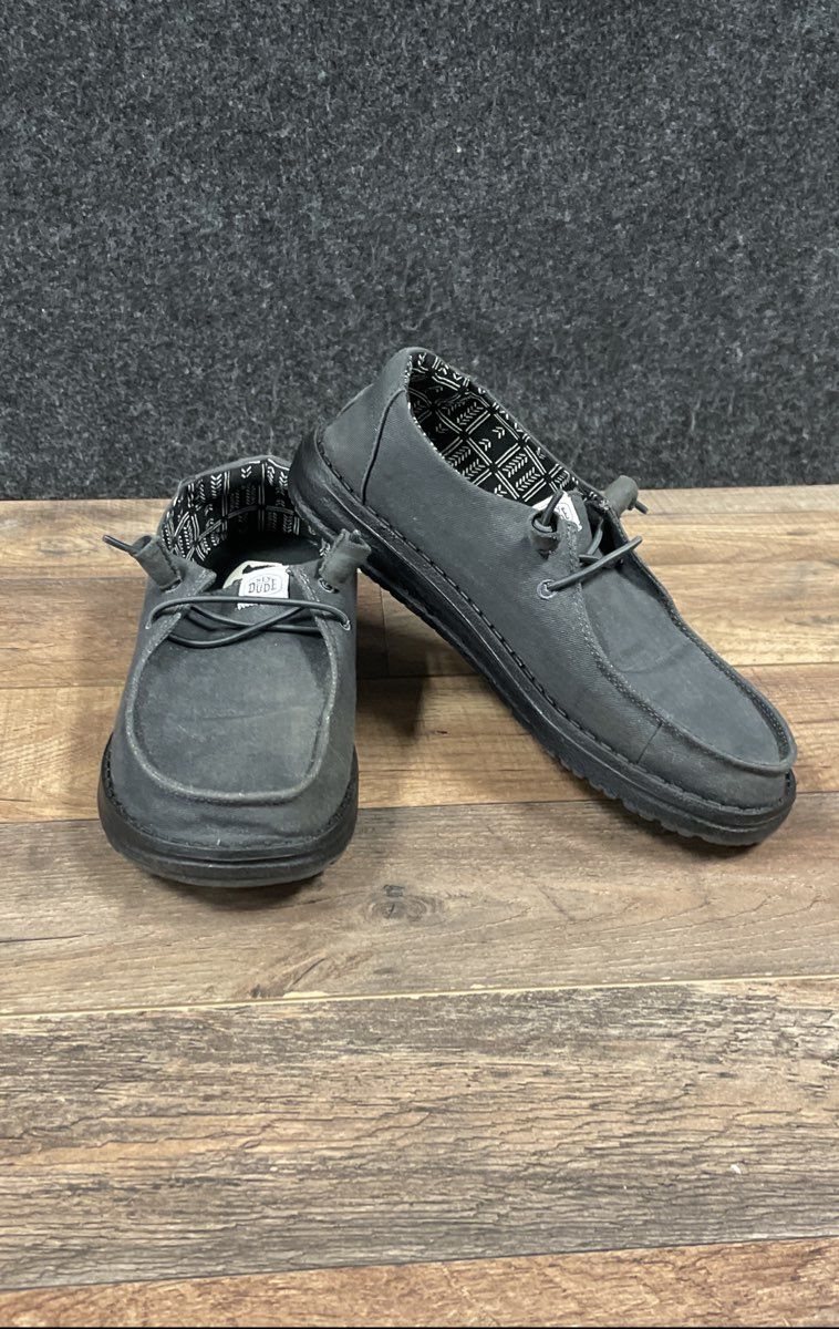 Hey Dude Wendy Stretch Canvas Black Slip-On Loafers Women's Size 7