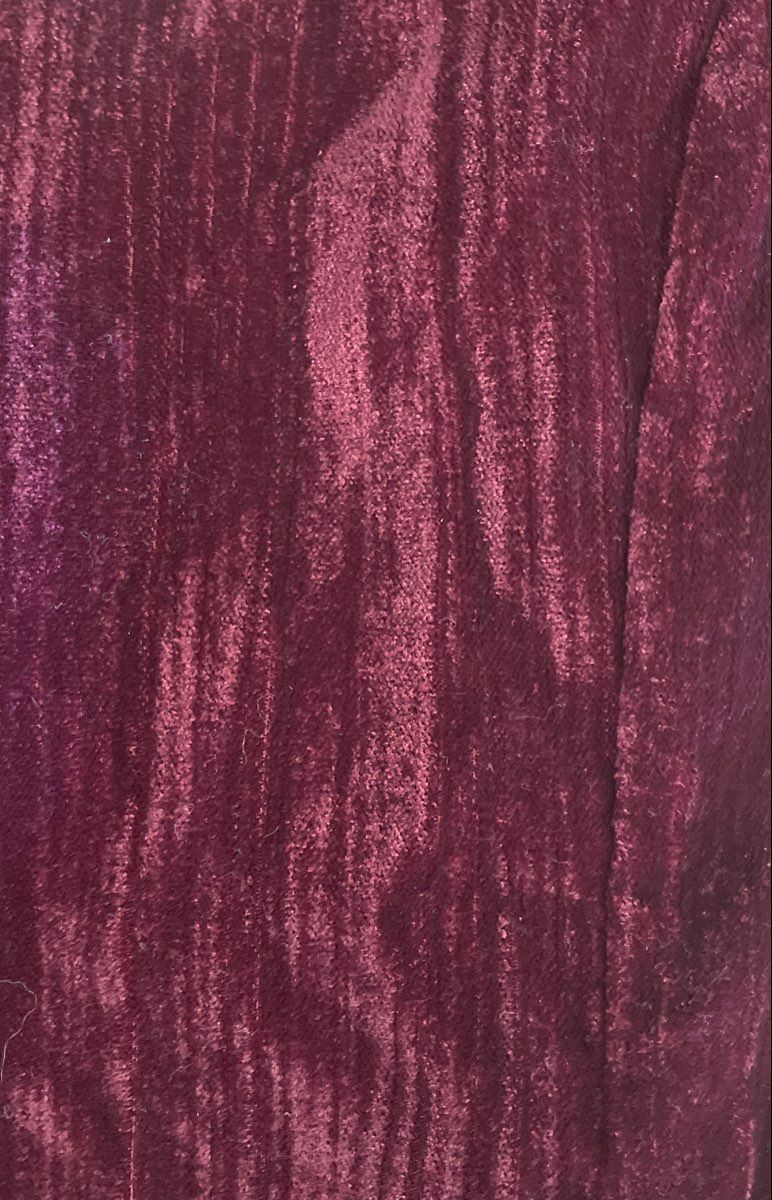 Lost + Wander Women's Burgundy Crushed Velvet Sweetheart Neck Crop Top Size S