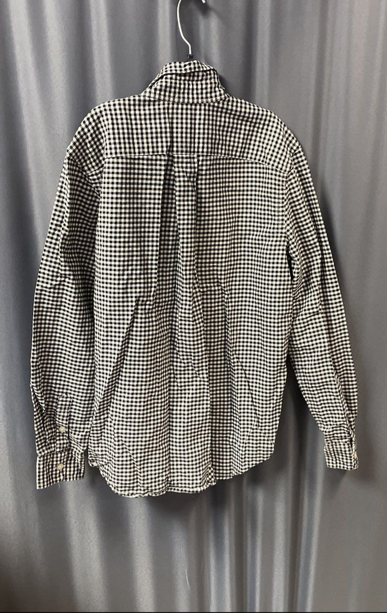 Polo Ralph Lauren Boys Black White Check Gingham Button Down Shirt Sz L 14-16