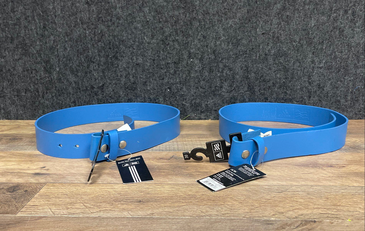 Adidas Golf Lot 2 NWT Leather Belt Strap Blue Oasis Men's Sz 30