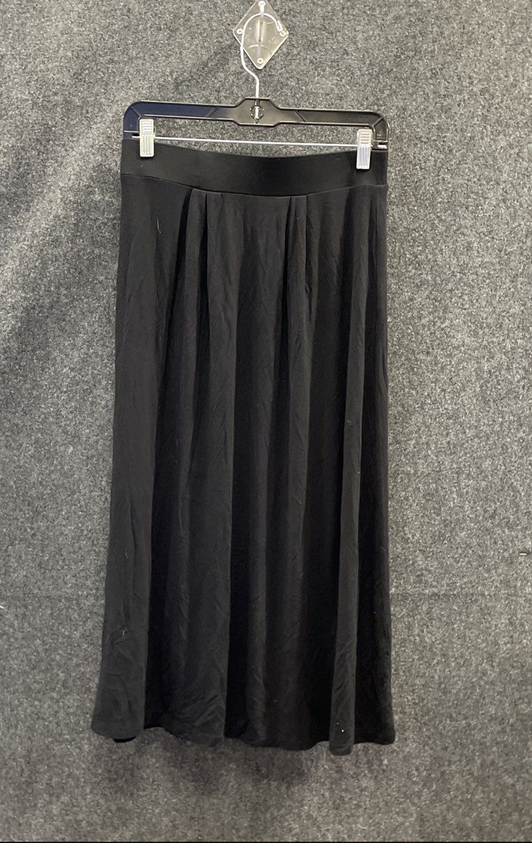 Dana Buchman Women's Black Viscose Spandex Elastic Waist Maxi Skirt Sz S