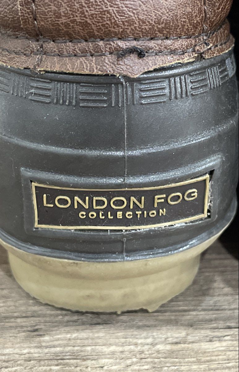 London Fog Collection Brown Leather Duck Boots Men's Size 9