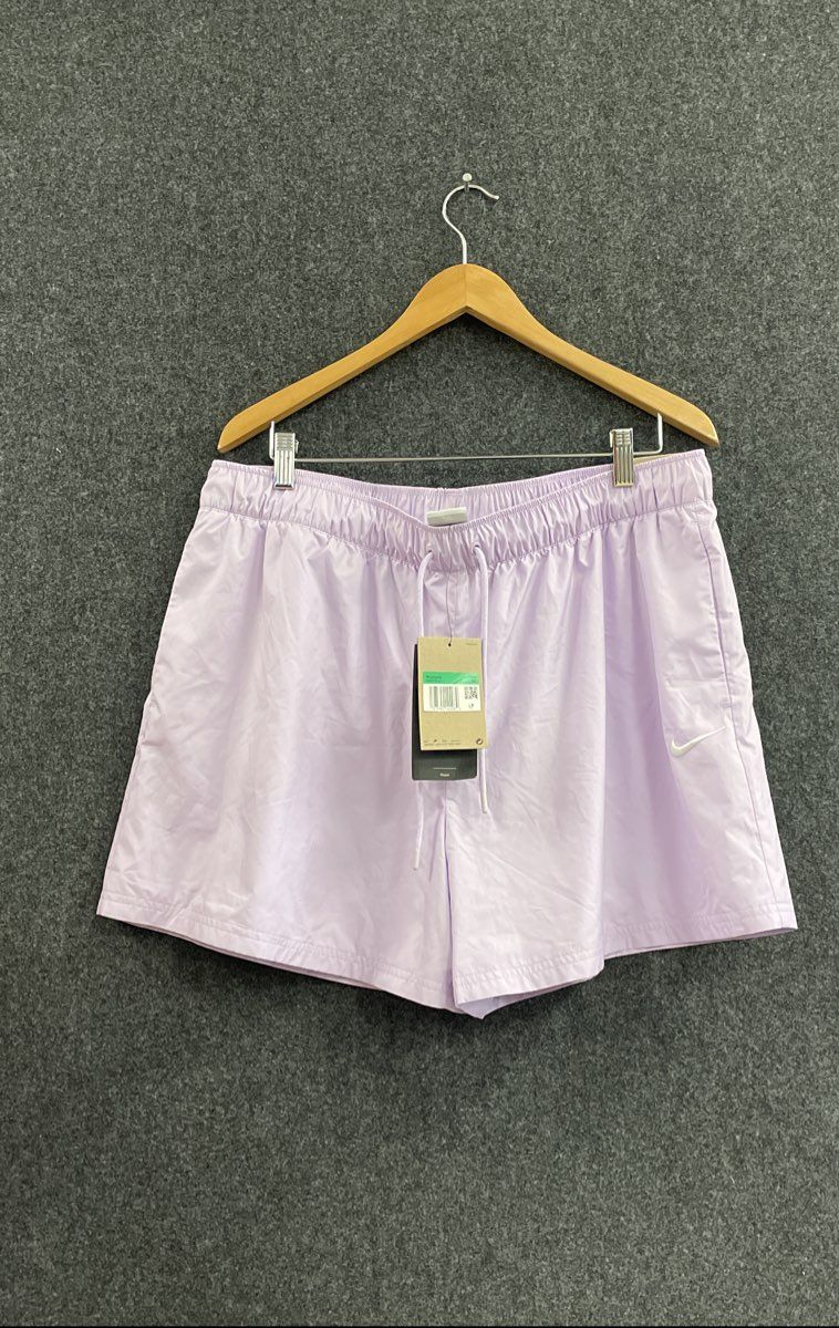 Nike Women's Lavender Mesh Lined Recycled Athletic Shorts NWT Sz XL