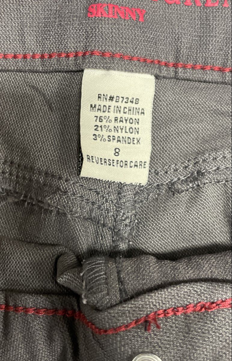 Sabrina Lauren Women's Gray Stretch Skinny Pants NWT Sz 8
