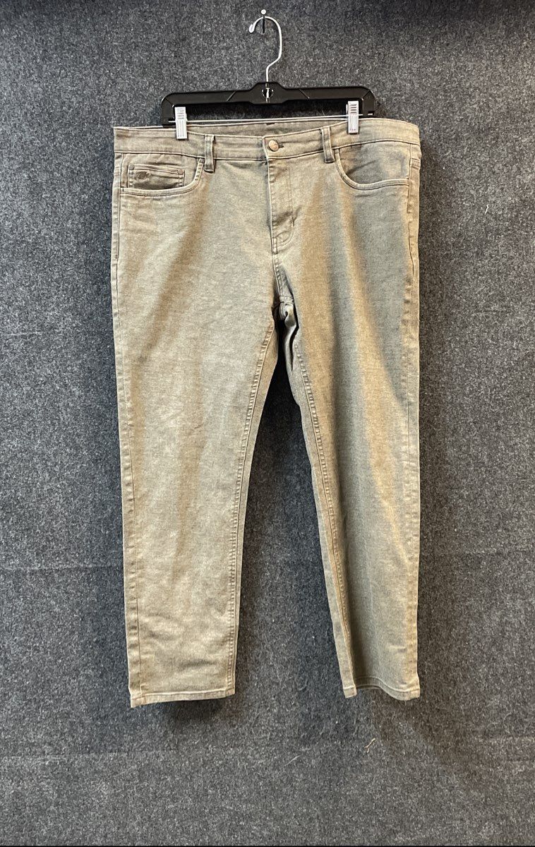 English Laundry Men's Olive Green Stretch 5-Pocket Cotton Blend Pants Sz 38x30