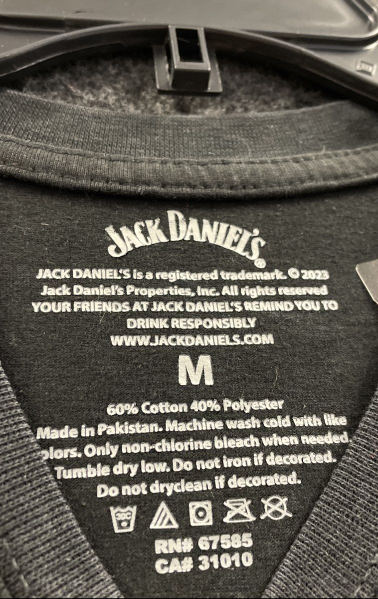 Jack Daniel's Old No. 7 Whiskey Label T-Shirt Reprint Bowe Industries Sz M