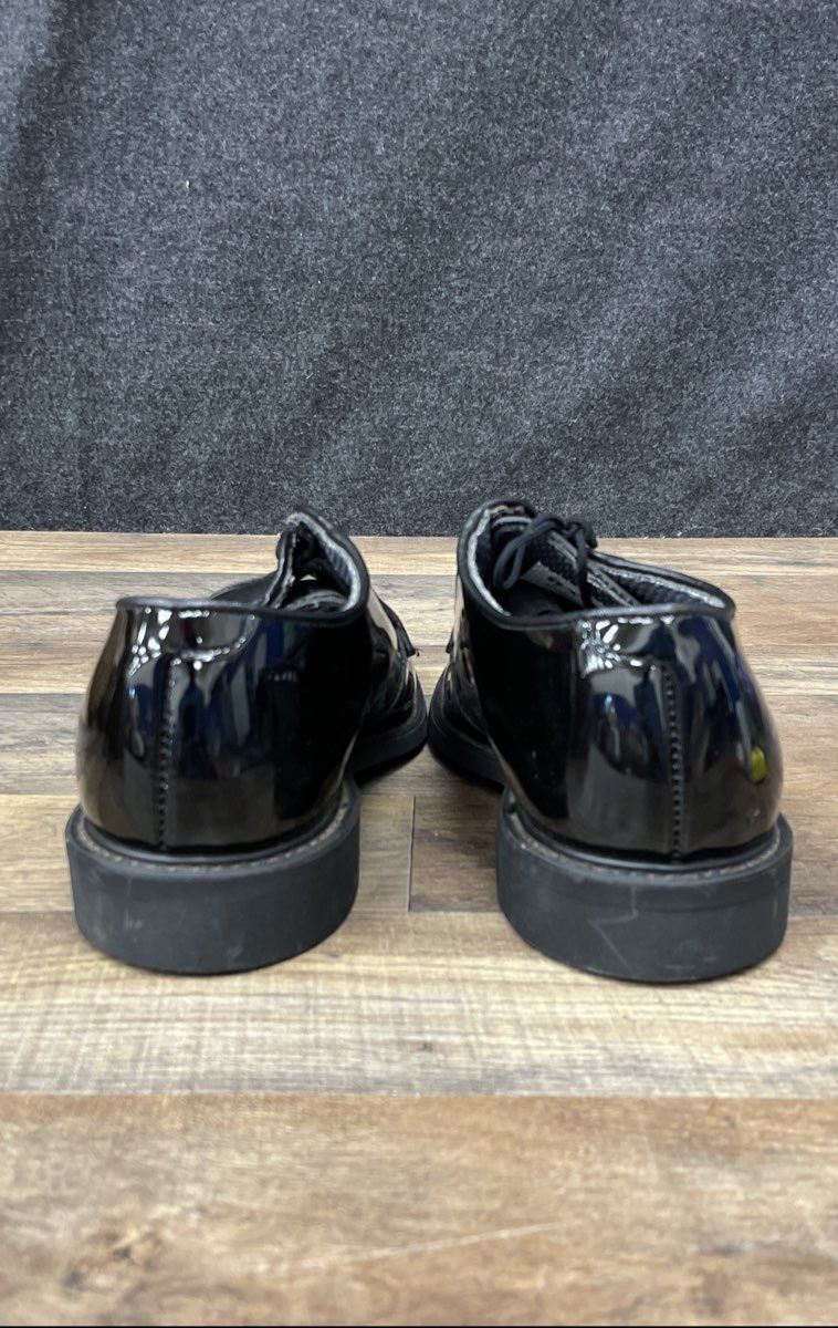 Bates High Shine Duty Oxford Black Glossy Uniform Shoes Men's Size 10