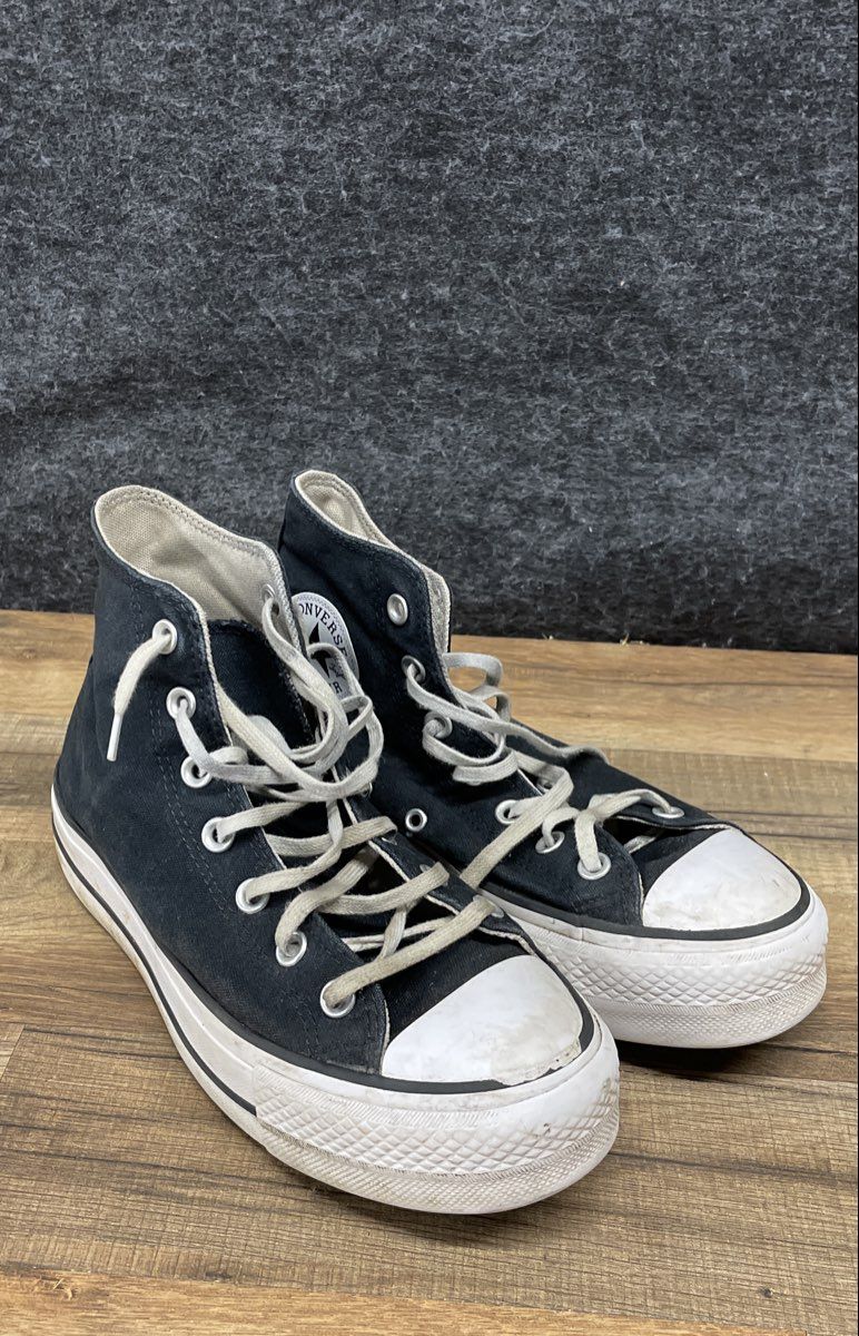Converse Chuck Taylor All Star Lift Hi Black White Platform Sneakers Size 8