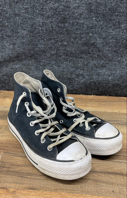 Converse Chuck Taylor All Star Lift Hi Black White Platform Sneakers Size 8