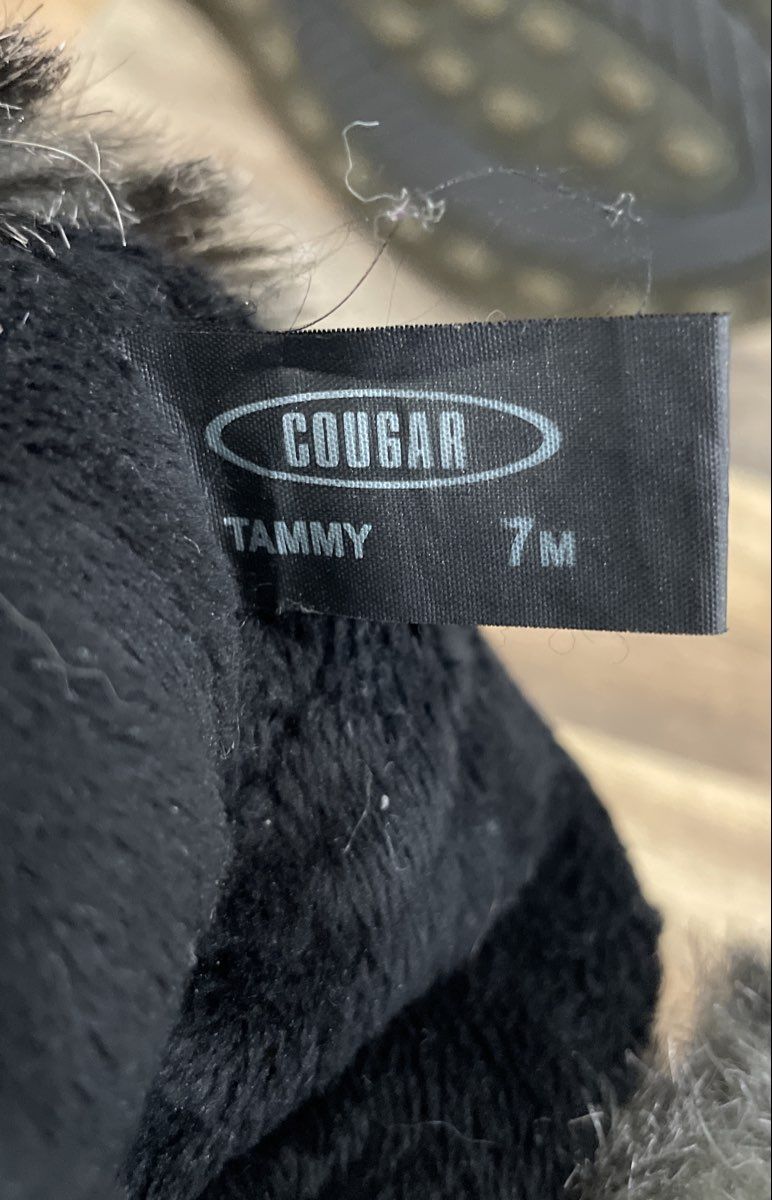 Cougar Tammy Black Faux Fur Trim Winter Snow Boots Women's Size 7M