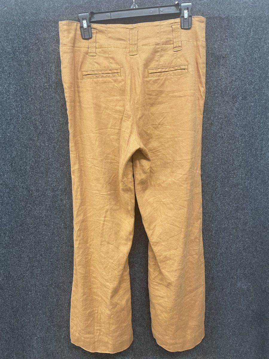 Maeve by Anthropologie Women's The Colette Cropped Wide Leg Pants Brown Sz 8P