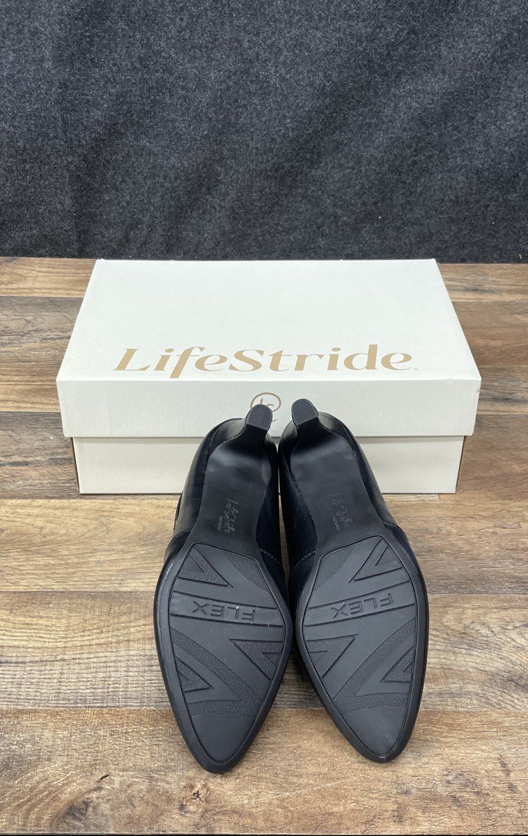 LifeStride Georgia Black Athena Ankle Boots NIB Size 5 M