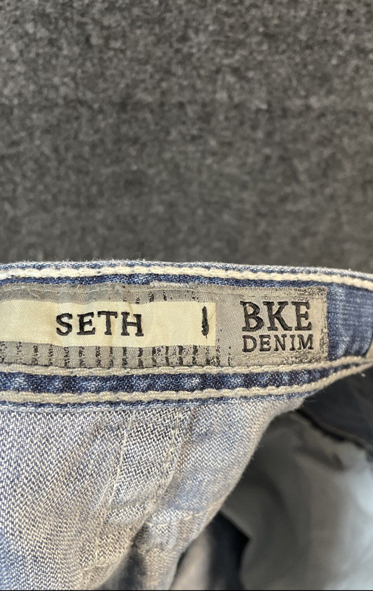BKE Men's Seth Light Wash Straight Leg Cotton Denim Jeans Size 36L