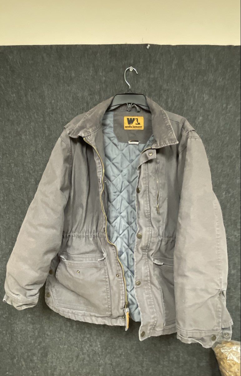Wells Lamont Men's Gray Duck Canvas Quilted Lined Work Barn Jacket Size L